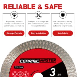 3 Inch Super Thin Diamond Saw Blade 2PCS, 3/8" Arbor Tile Cutting Blade for Angle Grinder, Smooth Cutting for Porcelain Ceramic Granite Marble