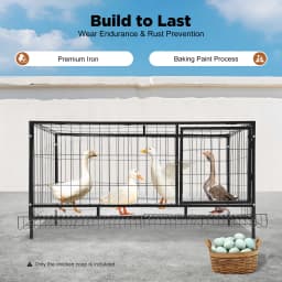 Black Large Chicken Coop for 10 Hens with Automatic Egg Collection, Indoor Outdoor Wooden Aviary Hen House with Nesting Boxes & Waterproof Roof, Easy Clean Tray for Backyard Poultry Chicken Farm