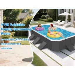 Large Inflatable Pools, Available in 2.6m, 3m Size, Perfect for Outdoor Swimming and Family Fun for Family Kids Adults Pets Water Play Thickened Wear-Resistant Outdoor Party Non-Inflatable Water Games for Kids, Adults, Dogs-Outdoor Backyard Use