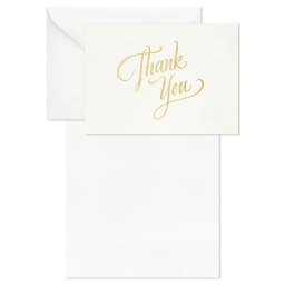 Thank-You Notes (Gold Script on Ivory), Pack of 10
