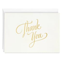 Thank-You Notes (Gold Script on Ivory), Pack of 10
