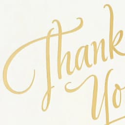 Thank-You Notes (Gold Script on Ivory), Pack of 10