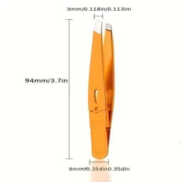 Colorful Stainless Steel Precision Eyebrow Tweezers Flat Tip Hair Removal Tweezers for Eyebrow Shaping Facial Plucking Eyelash Extension Beauty Makeup Tool
