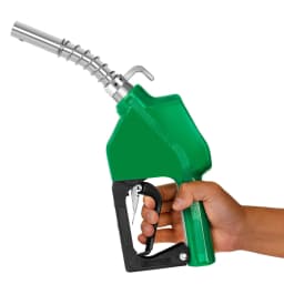 3/4" NPT Automatic Fuel Nozzle with Hook, Gas Pump Handle Fuel Nozzle with 3-speed Padlock (9-16 GPM) for Gasoline, Diesel, Biodiesel up to B20, E15 & Kerosene