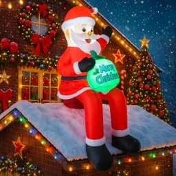 5.6FT Inflatable Christmas Santa Claus Decoration LED Home Ornament Christmas Gifts Supplies Toy Xmas Yard Decor