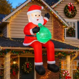 5.6FT Inflatable Christmas Santa Claus Decoration LED Home Ornament Christmas Gifts Supplies Toy Xmas Yard Decor