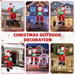 5.6FT Inflatable Christmas Santa Claus Decoration LED Home Ornament Christmas Gifts Supplies Toy Xmas Yard Decor