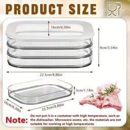 3-Layer Deli Meat Storage Container With Airtight Lid BPA Free PP Transparent Stackable Fridge Organizer Box For Cold Cuts Bacon Cheese Lunch Meat For Storing Cold Cuts, Cheese, Luncheon Meat, Salami Sausage And More, Perfect For Meal Prep And Storage