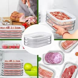 3-Layer Deli Meat Storage Container With Airtight Lid BPA Free PP Transparent Stackable Fridge Organizer Box For Cold Cuts Bacon Cheese Lunch Meat For Storing Cold Cuts, Cheese, Luncheon Meat, Salami Sausage And More, Perfect For Meal Prep And Storage