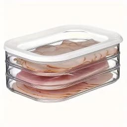 3-Layer Deli Meat Storage Container With Airtight Lid BPA Free PP Transparent Stackable Fridge Organizer Box For Cold Cuts Bacon Cheese Lunch Meat For Storing Cold Cuts, Cheese, Luncheon Meat, Salami Sausage And More, Perfect For Meal Prep And Storage