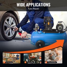 SucceBuy Air Compressor Pump Head 3HP 5.8CFM 90PSI Twin Cylinder Oil Lubricated Air Compressor Piston Single-Stage Air Pump Head