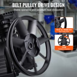 SucceBuy Air Compressor Pump Head 3HP 5.8CFM 90PSI Twin Cylinder Oil Lubricated Air Compressor Piston Single-Stage Air Pump Head