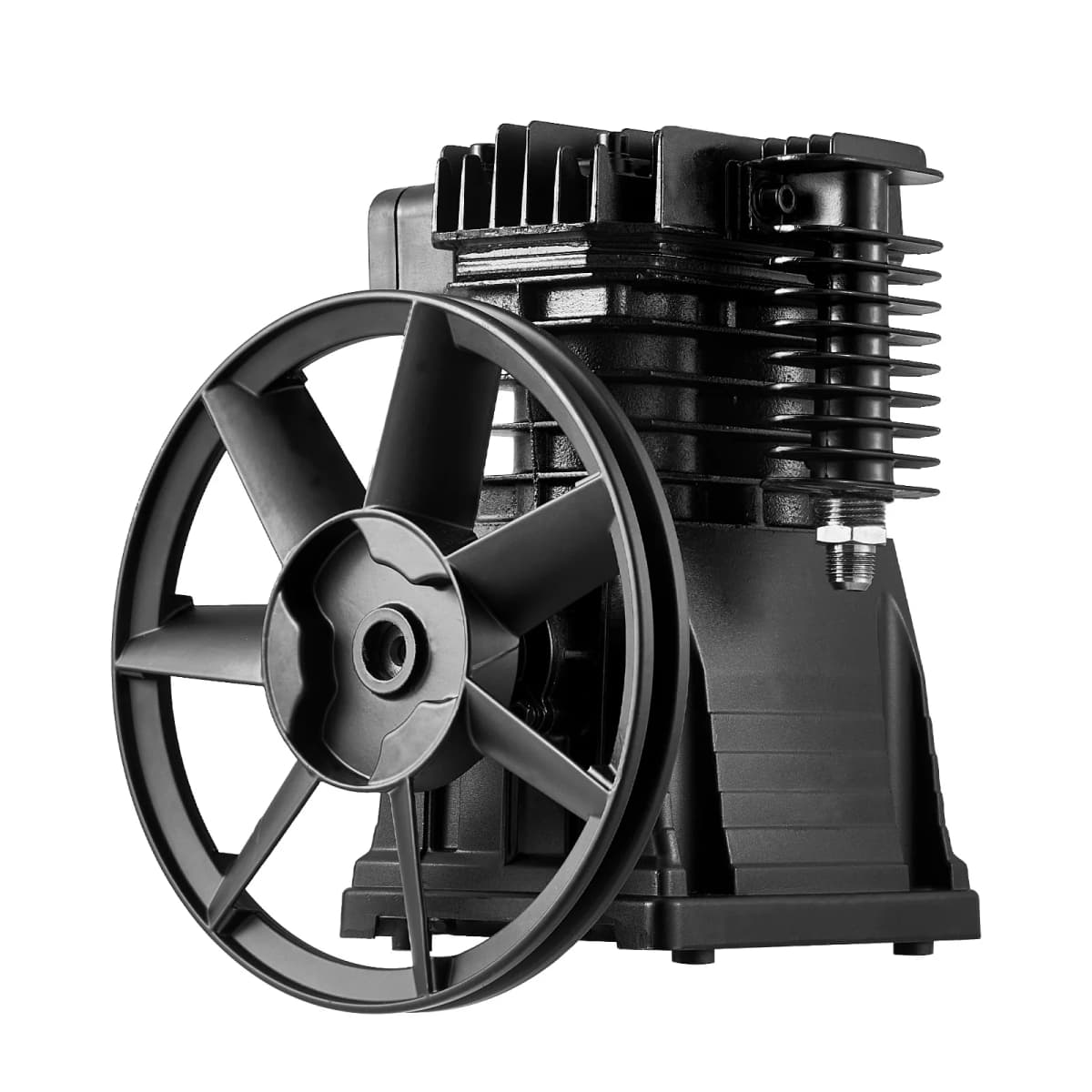 SucceBuy Air Compressor Pump Head 3HP 5.8CFM 90PSI Twin Cylinder Oil Lubricated Air Compressor Piston Single-Stage Air Pump Head