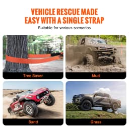 SucceBuy Polyester Tow Strap Recovery Kit High-Strength Car Racing Tow Ropes Auto Trailer Winch Towing Strap for Truck Jeep SUV