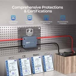 Renogy 12V 40A DC to DC Battery Charger, Using Multi-Stage Charging in RVs, Commercial Vehicles, Boats, Yachts