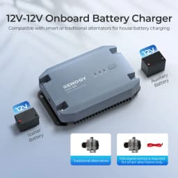 Renogy 12V 40A DC to DC Battery Charger, Using Multi-Stage Charging in RVs, Commercial Vehicles, Boats, Yachts
