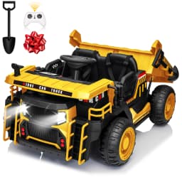 24V Ride on Toys with Remote Control, 2 Seater 400W Ride on Dump Truck, Electric Powered Ride on with Dump Bed, 3 Speeds, Shovel, Blue