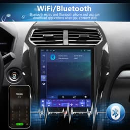 Junsun Wireless CarPlay Screen for Ford Explorer 2011-2019 Car Stereo AI Voice Car Radio Stereo Android Auto GPS Navitation