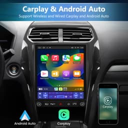 Junsun Wireless CarPlay Screen for Ford Explorer 2011-2019 Car Stereo AI Voice Car Radio Stereo Android Auto GPS Navitation