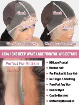 Water Wave Brazilian 250% Density 30 32 inch 13x6 HD Lace Front Human Hair Wig Deep Wave 13x4 Frontal Glueless Curly Closure Wig