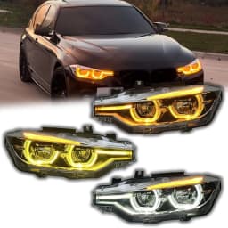 Car LED Headlight For BMW 3 Series F30 F31 F35 2013-2018 Yellow White Amber DRL Fog Turn Signal Lamp Plug and Play