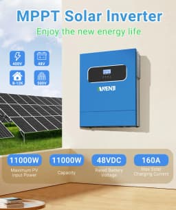 ANENJI 11KW 48V Hybrid Solar Inverter MPPT 160A PV 500V Solar Charge Controllers On/Off Grid With WIFI ﻿