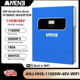 ANENJI 11KW 48V Hybrid Solar Inverter MPPT 160A PV 500V Solar Charge Controllers On/Off Grid With WIFI ﻿