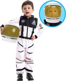 JOYFY Astronaut Costume with Helmet, Space Suit for Toddler Kids Astronaut Halloween Costume for Cosplay