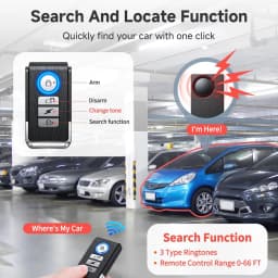 150dB Car Alarm System, Anti-Theft Vibration Alarm Wireless Remote Anti Theft Device for Car, Truck, RV, E-Bike, Motorcycle