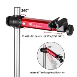 WEST BIKING Portable Bike Repair Stand Aluminum Alloy MTB Road Bicycle Repair Workstand Adjustable Storage Display Stand