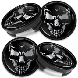 4 x Center Hubcaps Compatible with Ford Centre Caps for Alloy Wheels 54 mm Silver Black CF 29