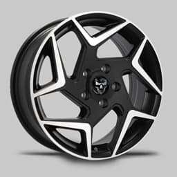 4 x Center Hubcaps Compatible with Ford Centre Caps for Alloy Wheels 54 mm Silver Black CF 29