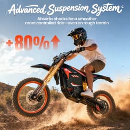 QRONGE X1 Spark Electric Dirt Bike for Teens Adults 4500W Peak Electric Motorcycle 60V 28.8Ah E-Dirt Bike 60 Mile Range E-Bike + 1 Year Warranty