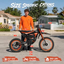 QRONGE X1 Spark Electric Dirt Bike for Teens Adults 4500W Peak Electric Motorcycle 60V 28.8Ah E-Dirt Bike 60 Mile Range E-Bike + 1 Year Warranty