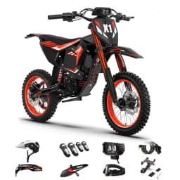 QRONGE X1 Spark Electric Dirt Bike for Teens Adults 4500W Peak Electric Motorcycle 60V 28.8Ah E-Dirt Bike 60 Mile Range E-Bike + 1 Year Warranty