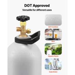 SucceBuy CO2 Tank 10 lbs New Aluminum Alloy Cylinder CO2 Air Tank with Light Spray Coating DOT Approved Cylinder for Draft Beer