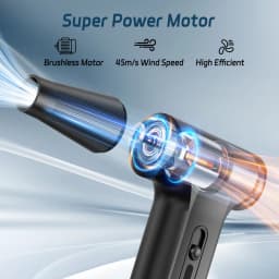 Compressed Air Duster-Stepless Adjustable 110,000RPM Electric Cleaner for Keyboard, PC Cleaning, Rechargeable Cordless Jet Dry B