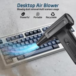 Compressed Air Duster-Stepless Adjustable 110,000RPM Electric Cleaner for Keyboard, PC Cleaning, Rechargeable Cordless Jet Dry B
