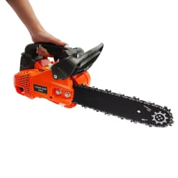 25.4CC Gasoline Chainsaw Top Handle Chainsaw 2-Stroke Engine Chainsaw Woodworking Tool for Professional Logging Wood Cutting