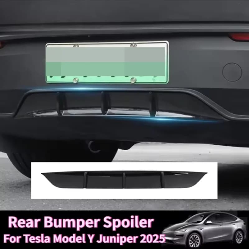 Rear Bumper Spoiler Lip Launchplate Diffuser For Tesla Model Y Juniper 2025 2026