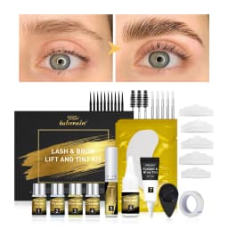 Lash and Brow Lift and Tint Kit Eyelash Perm Salon or Home Use Long Lasting Lakerain Cosmetics Makeup Ues for Salon Home