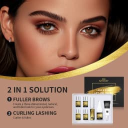 Lash and Brow Lift and Tint Kit Eyelash Perm Salon or Home Use Long Lasting Lakerain Cosmetics Makeup Ues for Salon Home