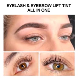 Lash and Brow Lift and Tint Kit Eyelash Perm Salon or Home Use Long Lasting Lakerain Cosmetics Makeup Ues for Salon Home