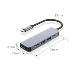 USB C Hub To 4K HDMI-Compatible USB 3.0 2.0 Type C PD Charging Dock for MacBook IPad Samsung S10 Dex TV Mouse Keyboard U Disk