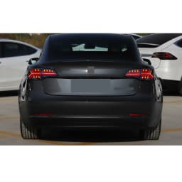 LED Tail Lights for Tesla Model 3 Model Y 2017-2023 Sequential Turn Signal Start-up Animation Black Rear Lamps Assembly