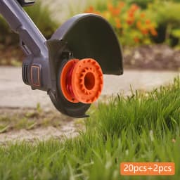 20PCS Trimmer Spool Line, Edger Spool Line Fit for Worx Trimmer, Weed Eater String, Replacement Spool Line with 2 Caps