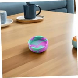 Unbreakable Silicone Ashtray - Heat Resistant Marble Pattern Cigarette Holder, Portable Windproof Ashtray for Home, Office