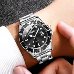 Fashion Men Business Watches Stainless Steel Band Men Calendar Quartz Watch Casual Clock Sports Wristwatch Reloj Hombre