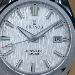 Cronos Men Watch 39mm Automatic Wristwatches White Birch Dial Solid Links Sapphire 10 ATM L6037M
