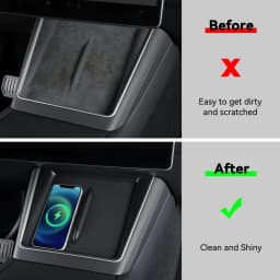 Center Console Wireless Charging Pad For Tesla Model Y 2025 2026 Juniper Non-Slip Silicone Mat For Tesla Model 3 2024-2026 